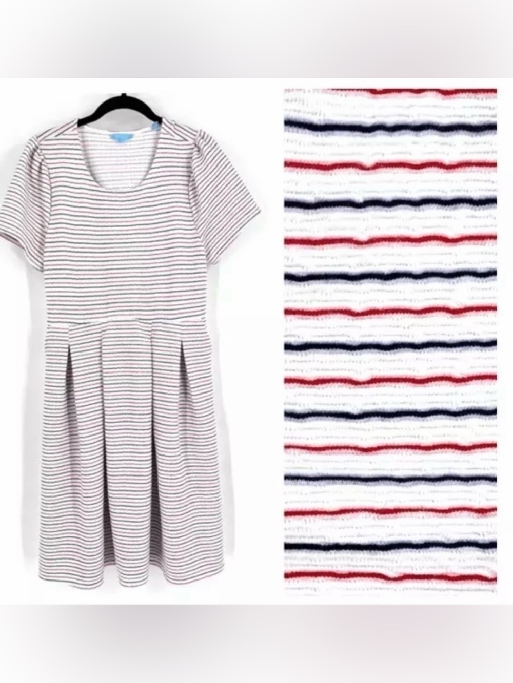 Draper James RSVP Striped Fit & Flare Knit Dress Size S